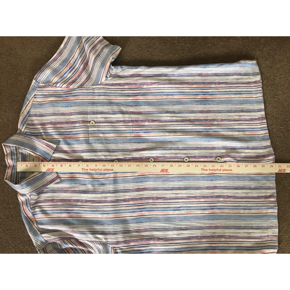 Tommy Bahama ISLAND ZONE Shirt Mens Large Silk Blend Striped - Picture 12 of 16